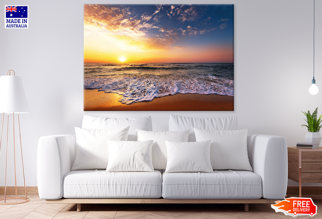 Sea Sunset Scenery View Photograph Print 100% Australian Made