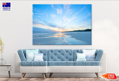 Beach Sunset & Shore Bird Hilton Photograph Print 100% Australian Made