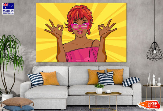 Girl with Red Hair & Sunglasses Print 100% Australian Made