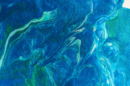 Blue Green Wall Abstract Painting Print 100% Australian Made