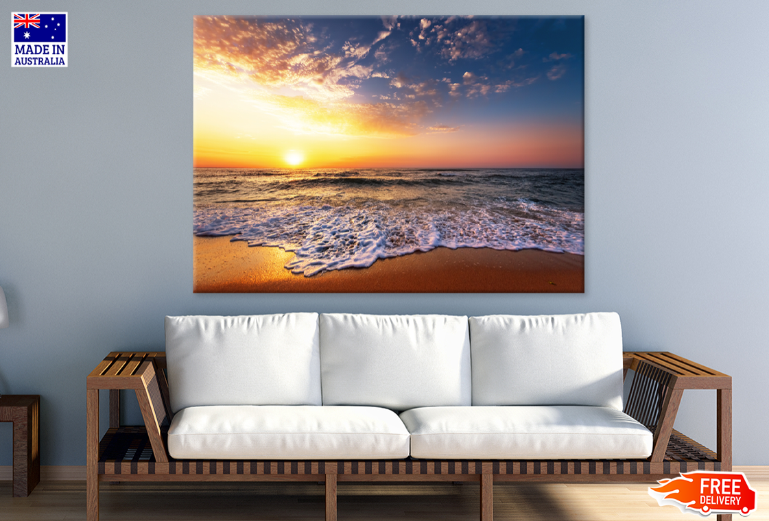 Sea Sunset Scenery View Photograph Print 100% Australian Made