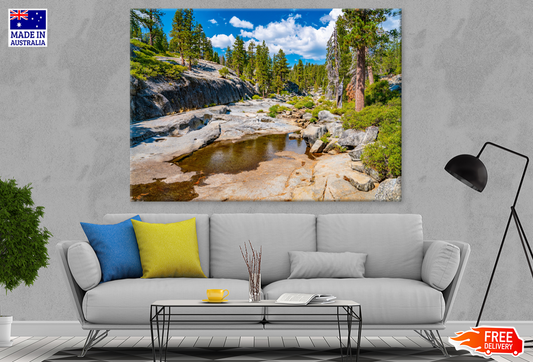 Rocks & Nature Forest Sky View Print 100% Australian Made
