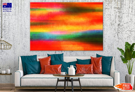 Red Yellow & Green Color Abstract Design Print 100% Australian Made