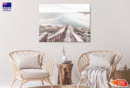 South Port Beach Boardwalk View Print 100% Australian Made
