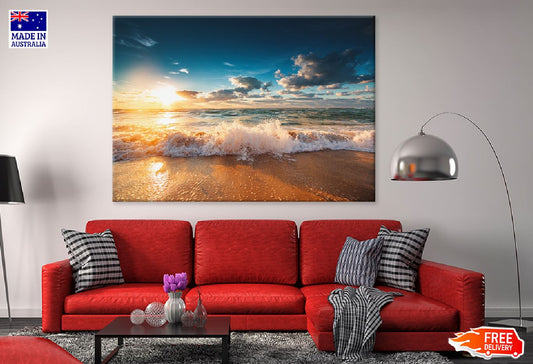 Cloudscape Over Sea Sunset View Photograph Print 100% Australian Made