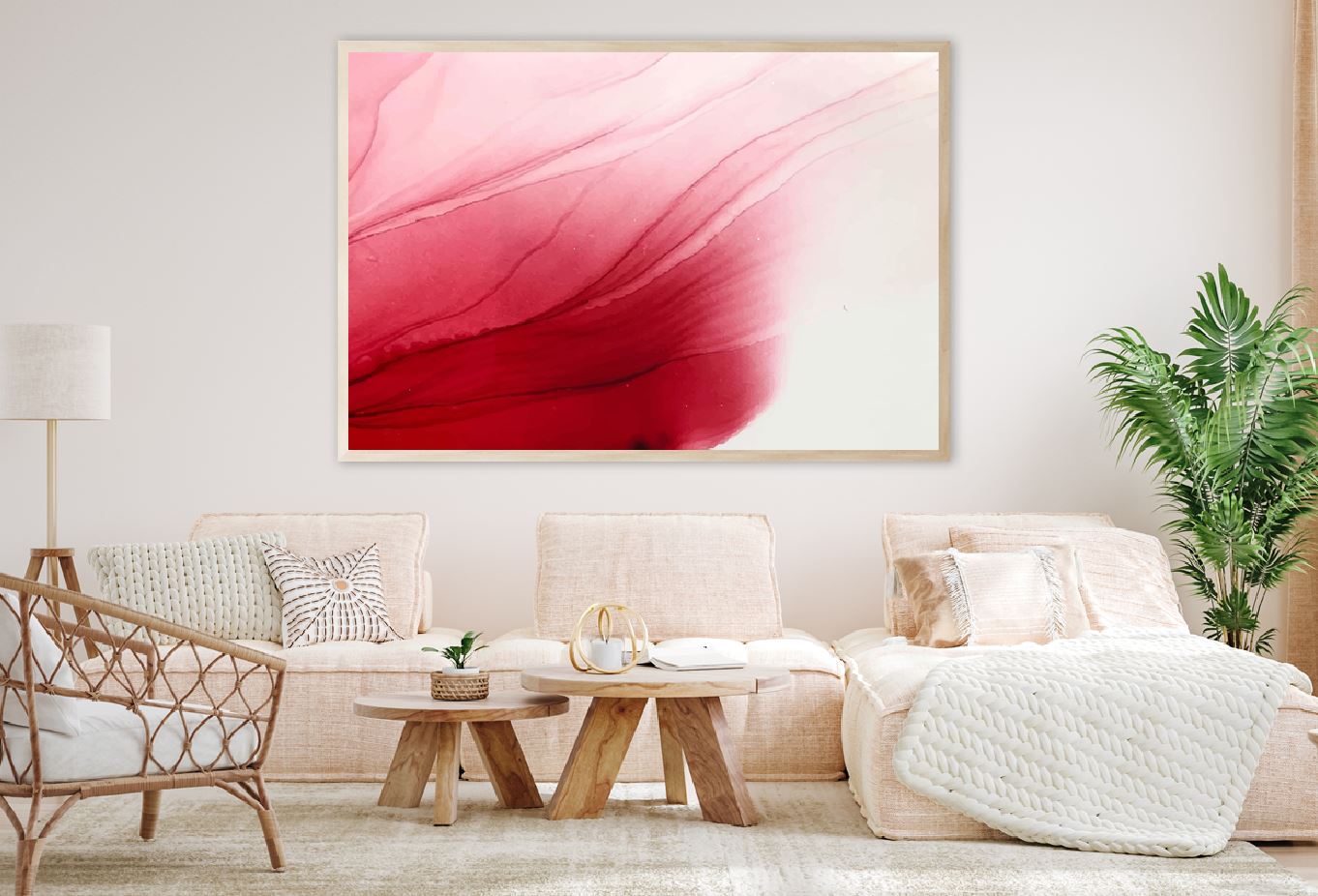 Red Pink Fluid Abstract Design Home Decor Premium Quality Poster Print Choose Your Sizes
