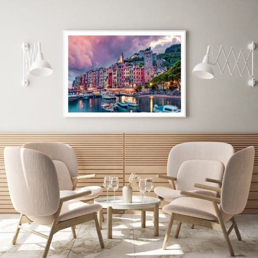 City Near Sea Scenery Photograph Home Decor Premium Quality Poster Print Choose Your Sizes