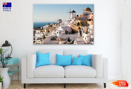 Thera City on Santorini, Greece Photograph Print 100% Australian Made