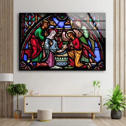 Jesus & Angel Glass Design Acrylic Glass Print Tempered Glass Wall Art 100% Made in Australia Ready to Hang