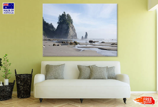 Trees on Cliff Near Sea View Photograph Print 100% Australian Made