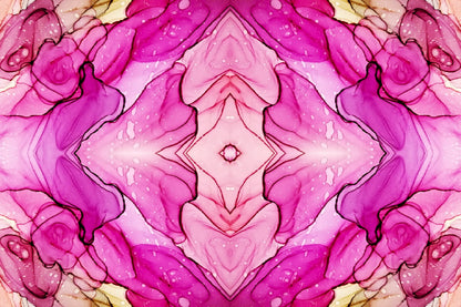 Bella Home Pink Spanish Marble Abstract Art Print Canvas Ready to hang