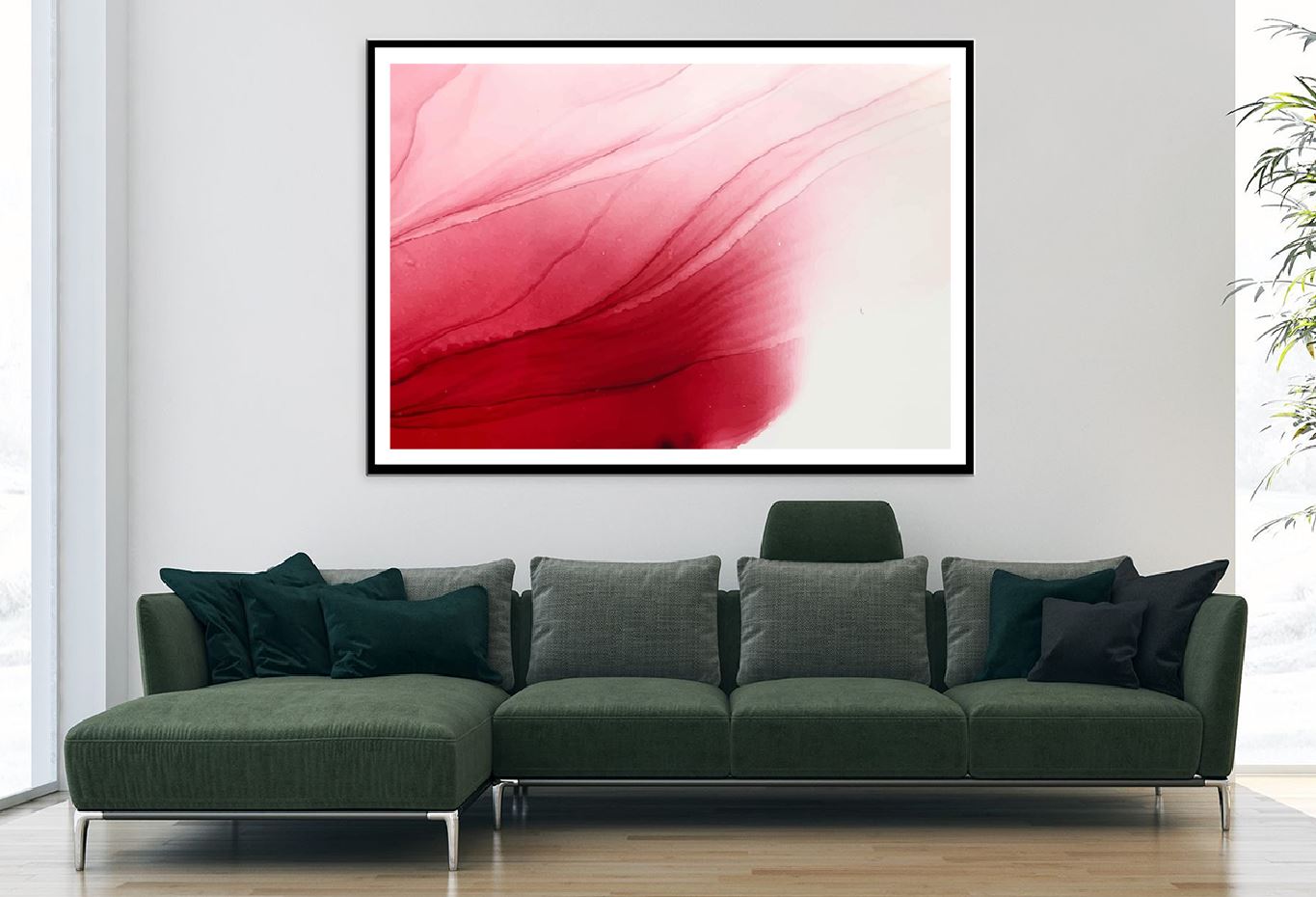 Red Pink Fluid Abstract Design Home Decor Premium Quality Poster Print Choose Your Sizes
