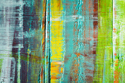 Colorful Paint Wood Photograph Print 100% Australian Made