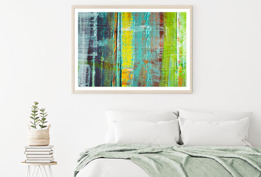 Colorful Paint Wood Photograph Home Decor Premium Quality Poster Print Choose Your Sizes