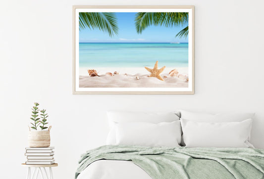 Sea Shells on Beach Sea Scenery Home Decor Premium Quality Poster Print Choose Your Sizes