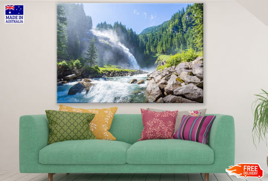 Stunning Waterfall Scenery View Print 100% Australian Made