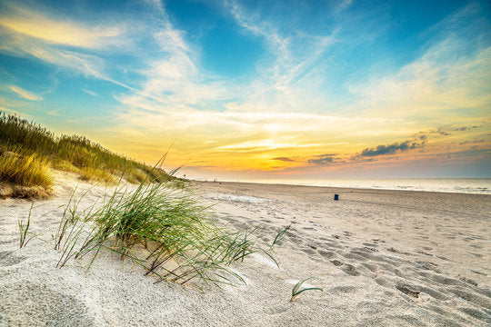 Sea Shore Sunset Scenery View Print 100% Australian Made