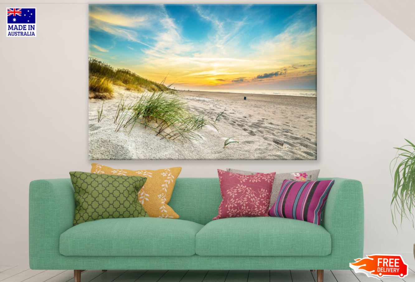 Sea Shore Sunset Scenery View Print 100% Australian Made