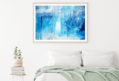 Blue & White Abstract Painting Home Decor Premium Quality Poster Print Choose Your Sizes