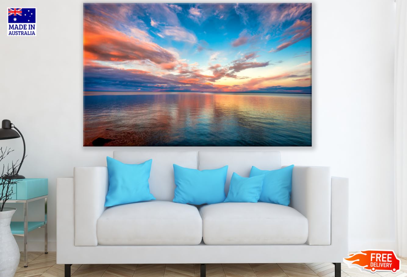 Sunset Sea Scenery Photograph Print 100% Australian Made