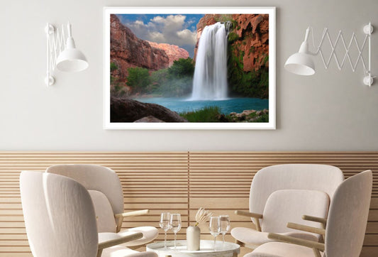 Waterfall Scenery Photograph Home Decor Premium Quality Poster Print Choose Your Sizes