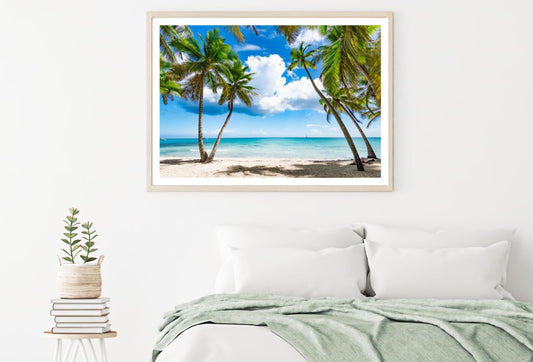 Palm Trees at Sea Scenery View Home Decor Premium Quality Poster Print Choose Your Sizes