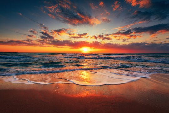 Sea Sunset Scenery Photograph Print 100% Australian Made