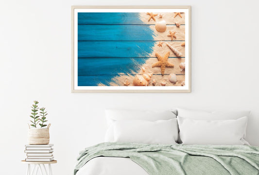 Sea Shells on Sand Photograph Home Decor Premium Quality Poster Print Choose Your Sizes
