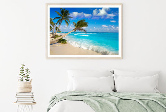 Palm Trees at Sea Photograph Home Decor Premium Quality Poster Print Choose Your Sizes