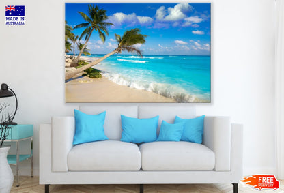 Palm Trees & Sea Scenery View Print 100% Australian Made