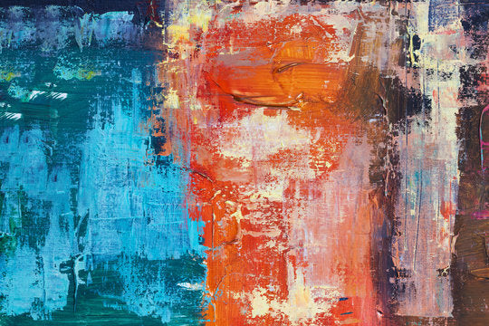 Colorful Abstract Painting Design Print 100% Australian Made