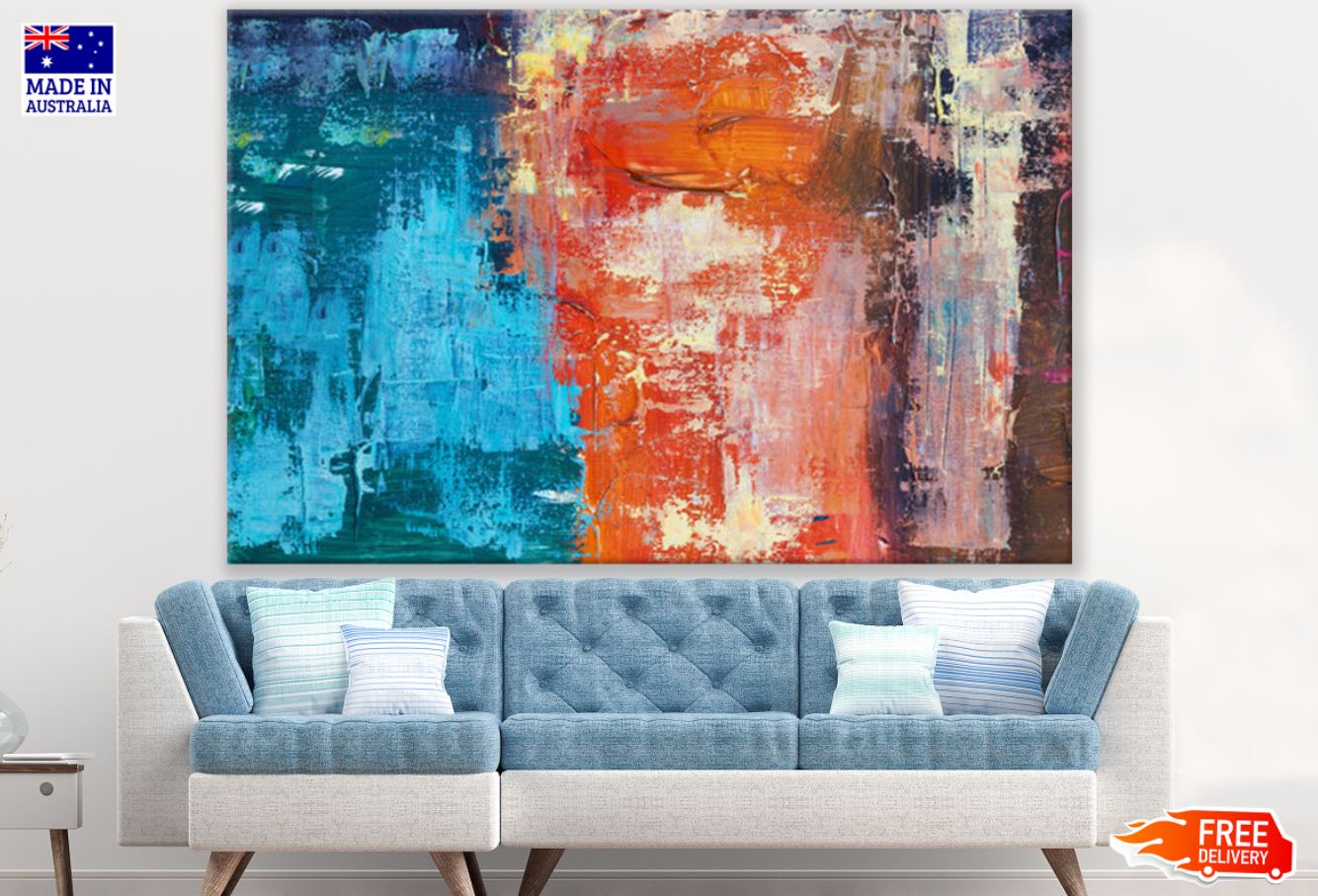 Colorful Abstract Painting Design Print 100% Australian Made