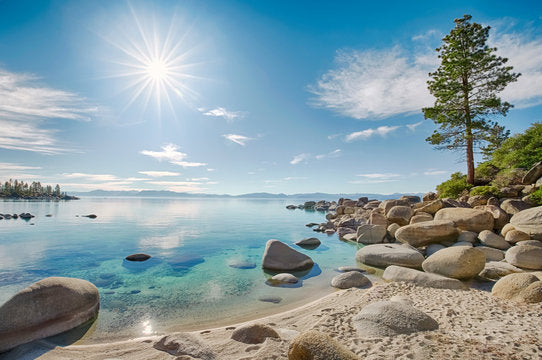 Rocks on Sea Scenery Photograph Print 100% Australian Made