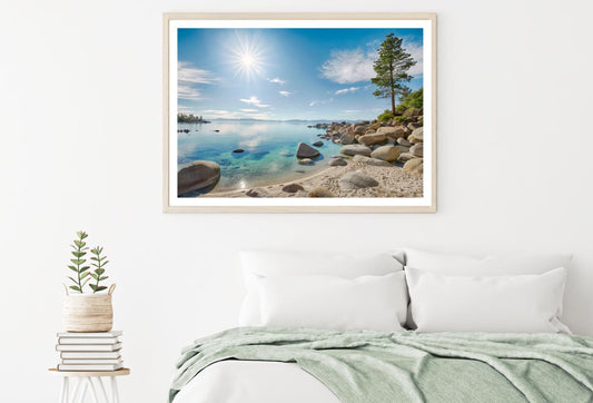 Rocks on Sea Scenery Photograph Home Decor Premium Quality Poster Print Choose Your Sizes