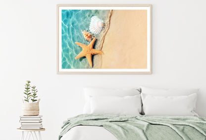 Sea Shells on Beach Aerial View Home Decor Premium Quality Poster Print Choose Your Sizes