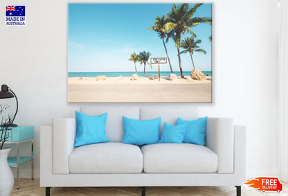 Palm Trees Near Sea Photograph Print 100% Australian Made