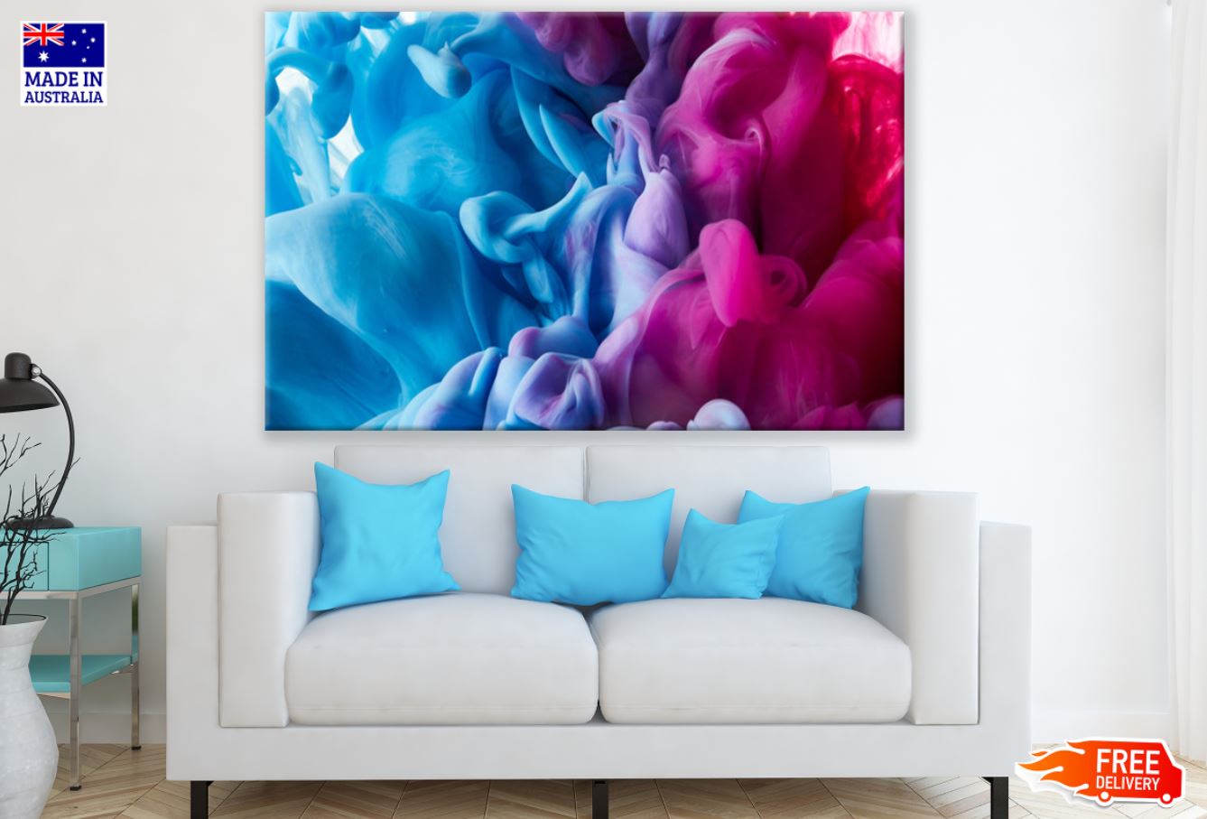 Colorful Abstract Smoke Design Print 100% Australian Made