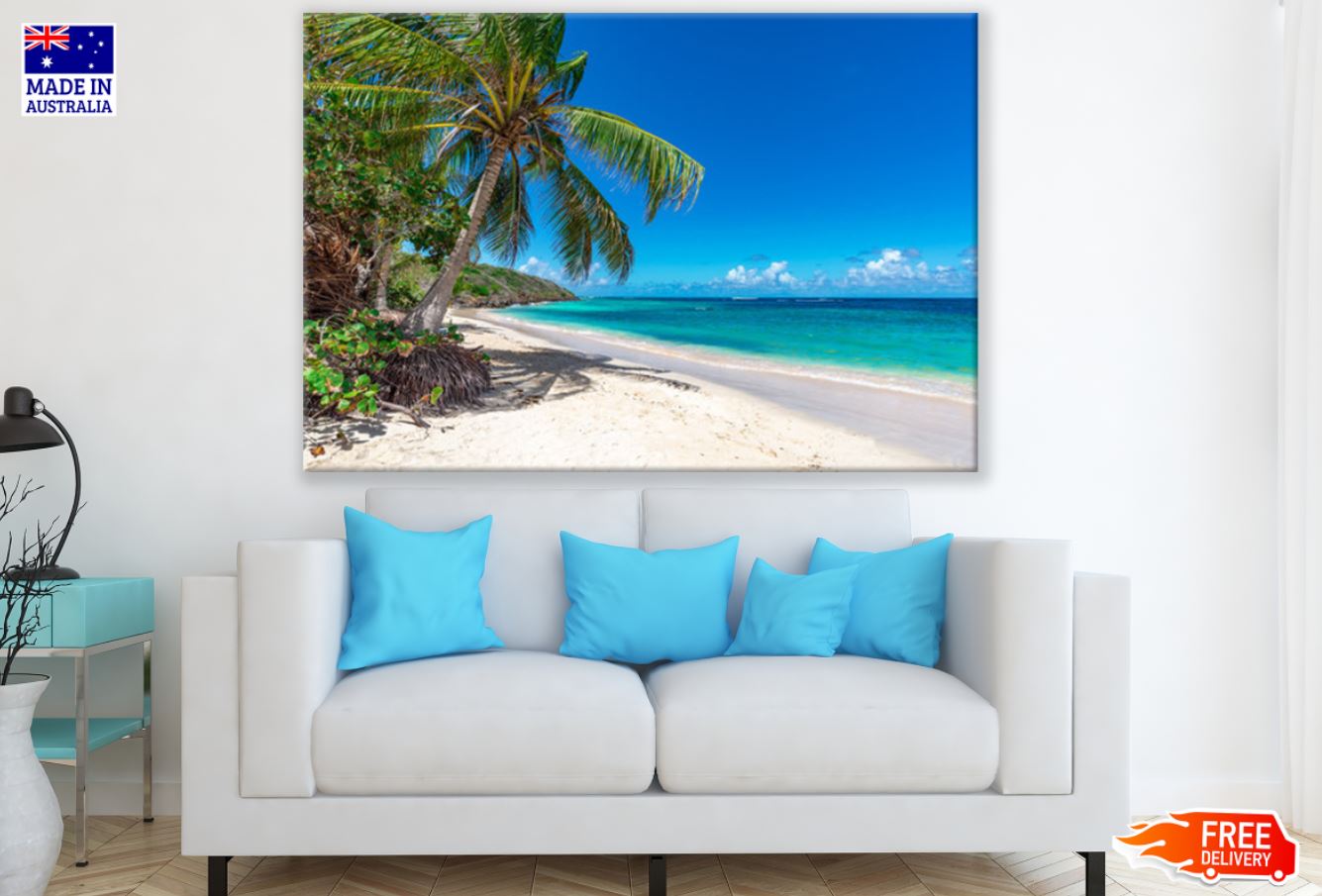 Palm Trees Near Sea Photograph Print 100% Australian Made
