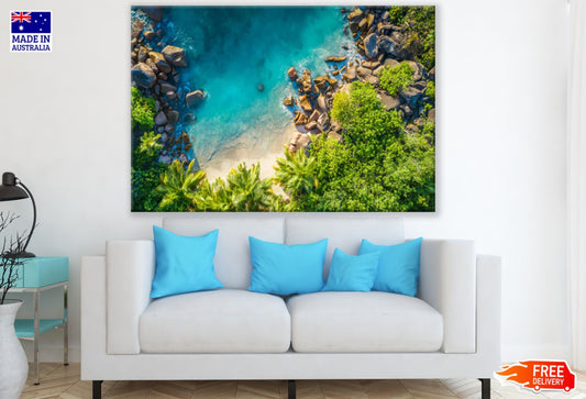 Sea & Forest Aerial Photograph Print 100% Australian Made