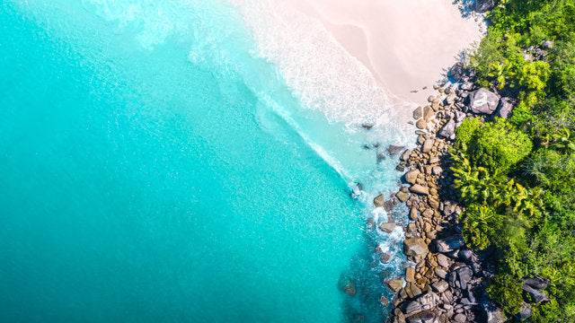 Sea & Forest Aerial Photograph Print 100% Australian Made