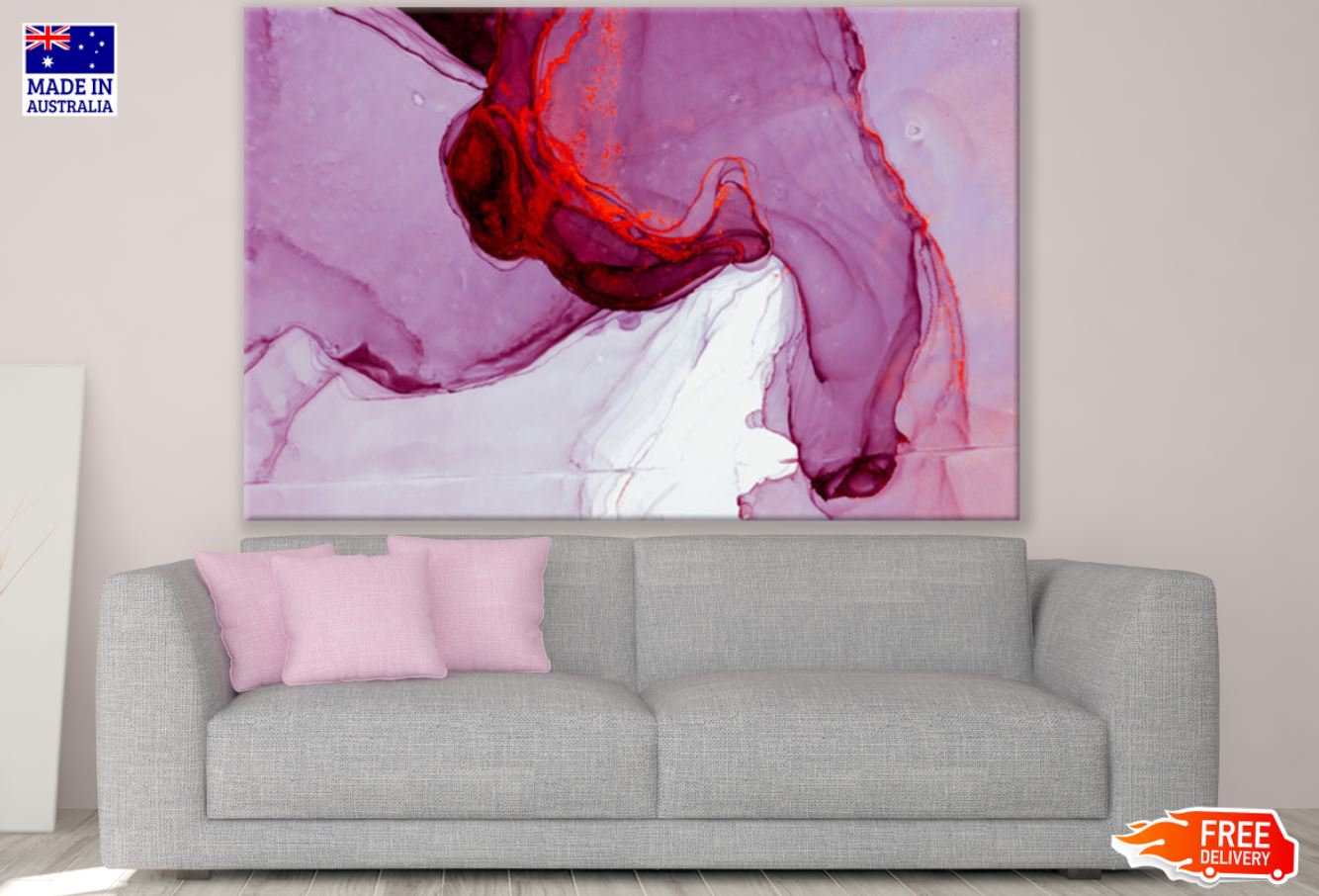 Pink & White Abstract Painting Print 100% Australian Made