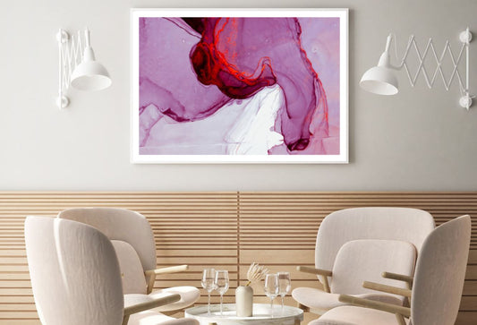 Pink & White Abstract Painting Home Decor Premium Quality Poster Print Choose Your Sizes