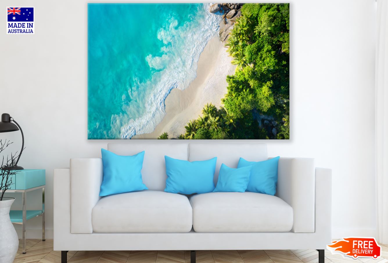 Sea & Forest Aerial Photograph Print 100% Australian Made