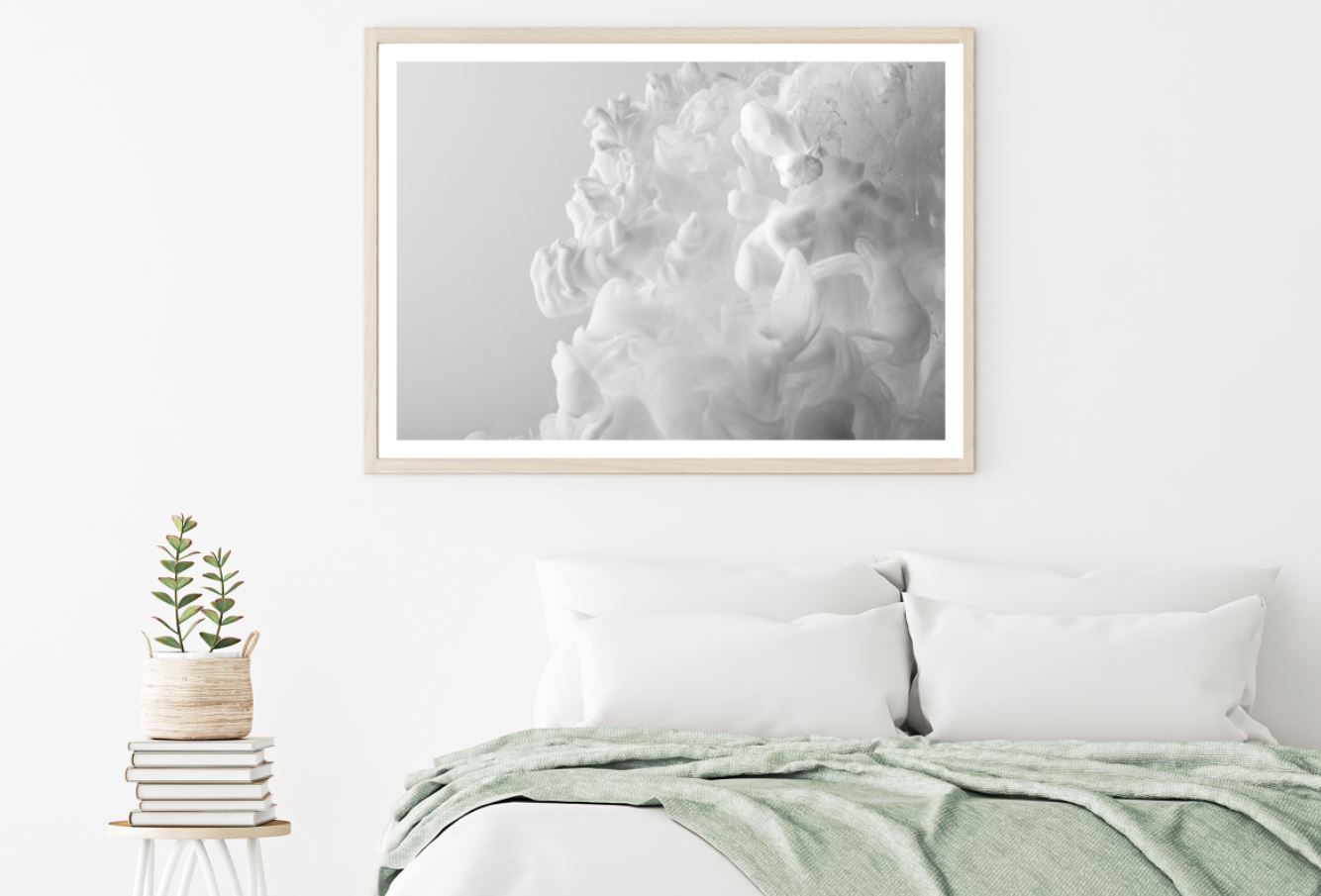 White Smoke Abstract Design Home Decor Premium Quality Poster Print Choose Your Sizes