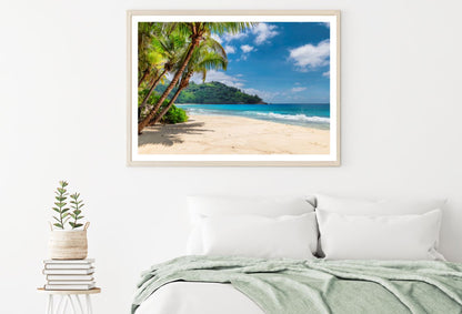 Palm Trees on Beach Scenery View Home Decor Premium Quality Poster Print Choose Your Sizes
