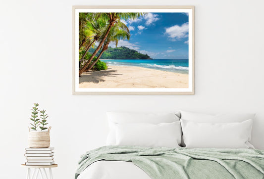 Palm Trees on Beach Scenery View Home Decor Premium Quality Poster Print Choose Your Sizes