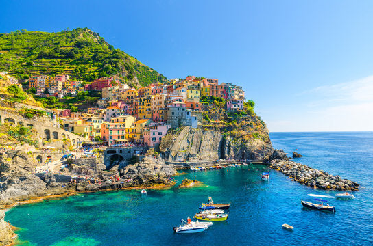 Colorful Cinque Terre, Italy View Print 100% Australian Made