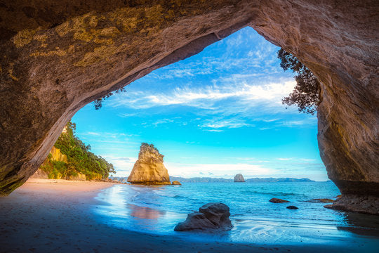 Sea Cave Sunset Scenery View Print 100% Australian Made