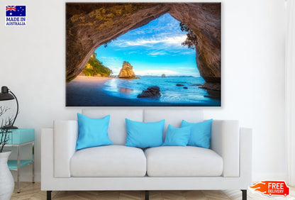 Sea Cave Sunset Scenery View Print 100% Australian Made