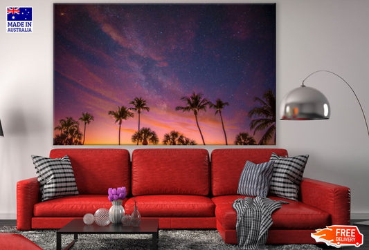 Palm Trees & Sunset Sky Scenery Print 100% Australian Made